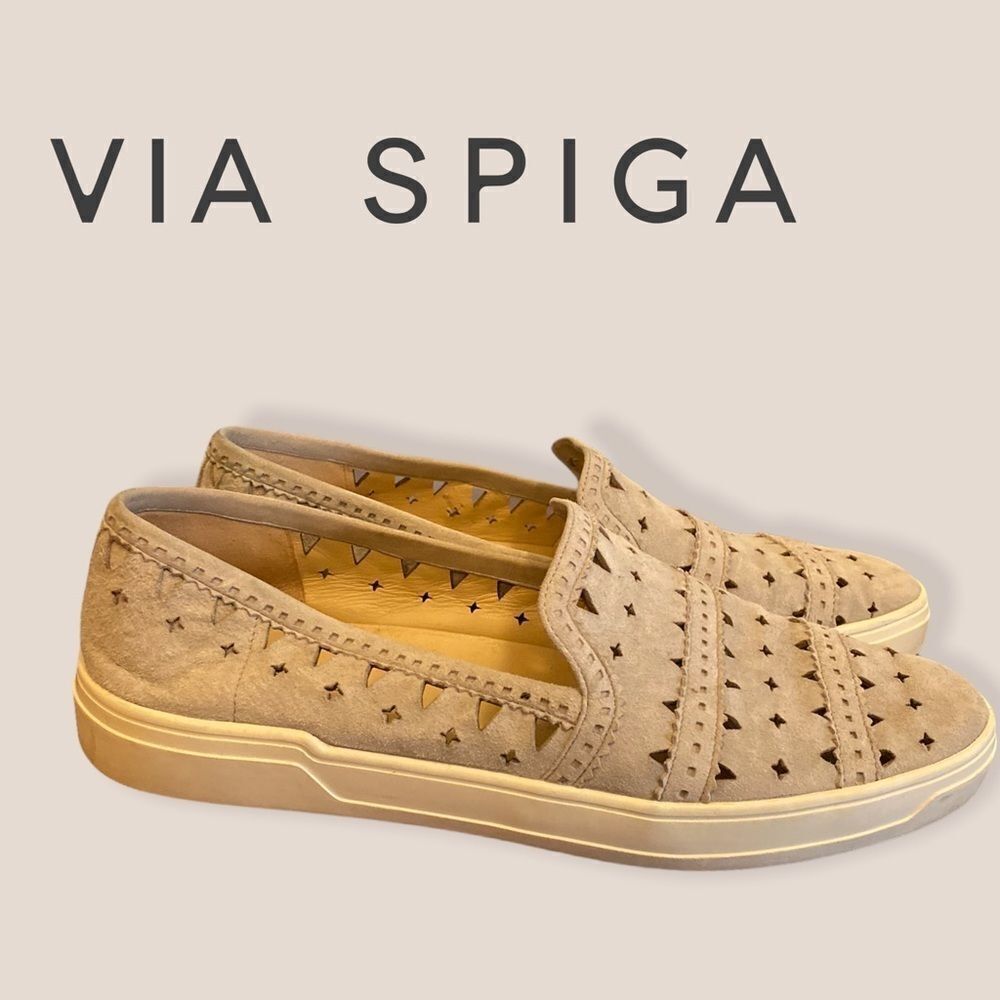 Via Spiga Gingi Grey Perforated Sneakers 9